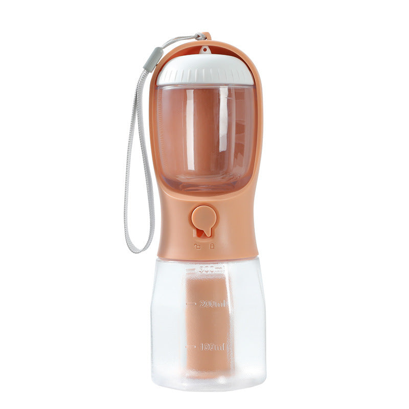 Dog water bottle, food, and garbage bag 3-in-1