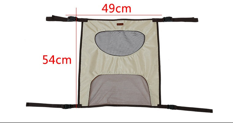 Car rear seat partition to protect against dog harassment