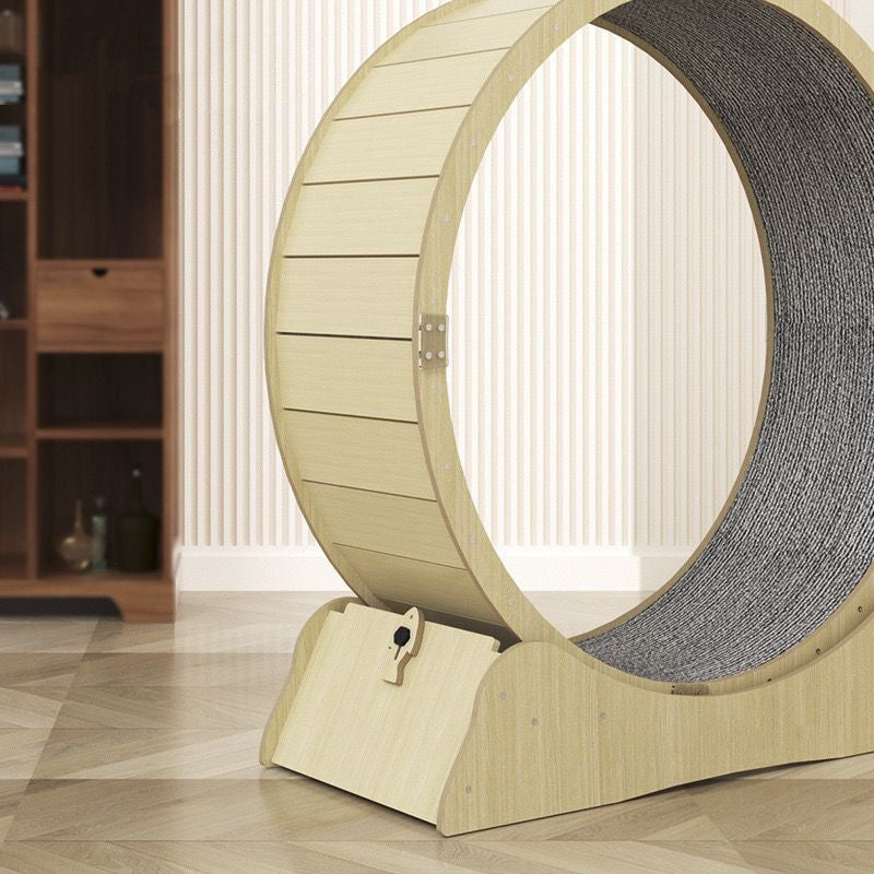 Quiet running wheel toy for cats