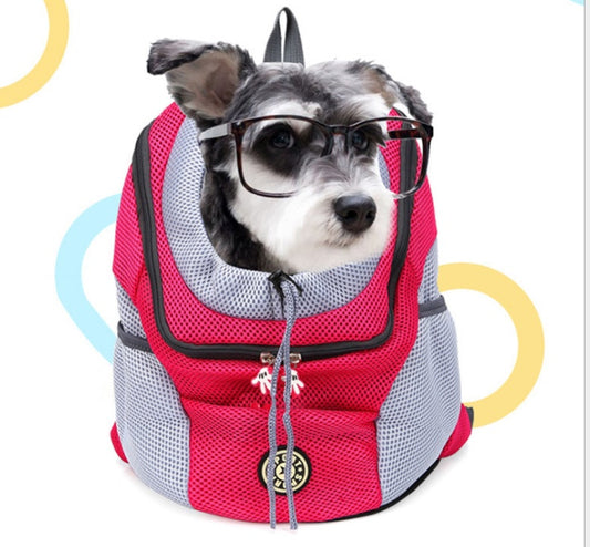 Pet bag, shoulder bag, portable chest bag for cats and dogs.