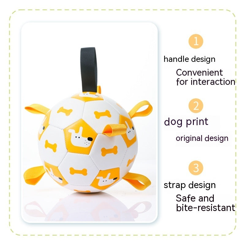 Interactive soccer ball for dogs, outdoor training ball, chewing and teething ball