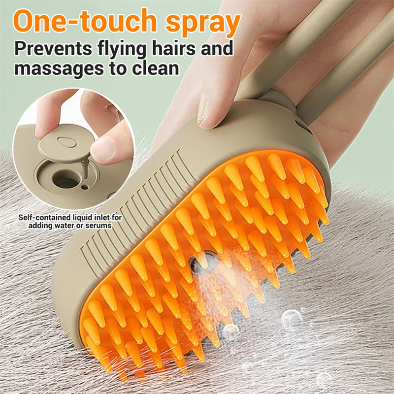 Cat and Dog Steam Brush, 3-in-1 Electric Spray Massage Brush, Pet Grooming Brush