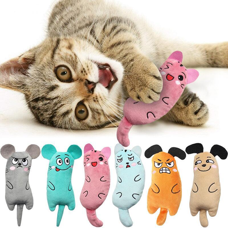 Cat plush embroidered mint toy
