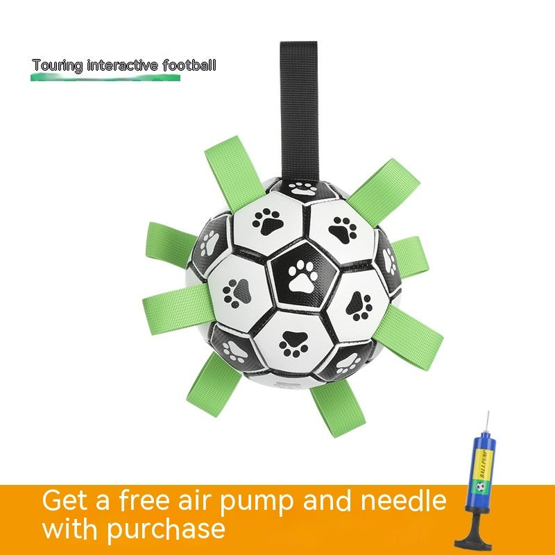 Interactive soccer ball for dogs, outdoor training ball, chewing and teething ball