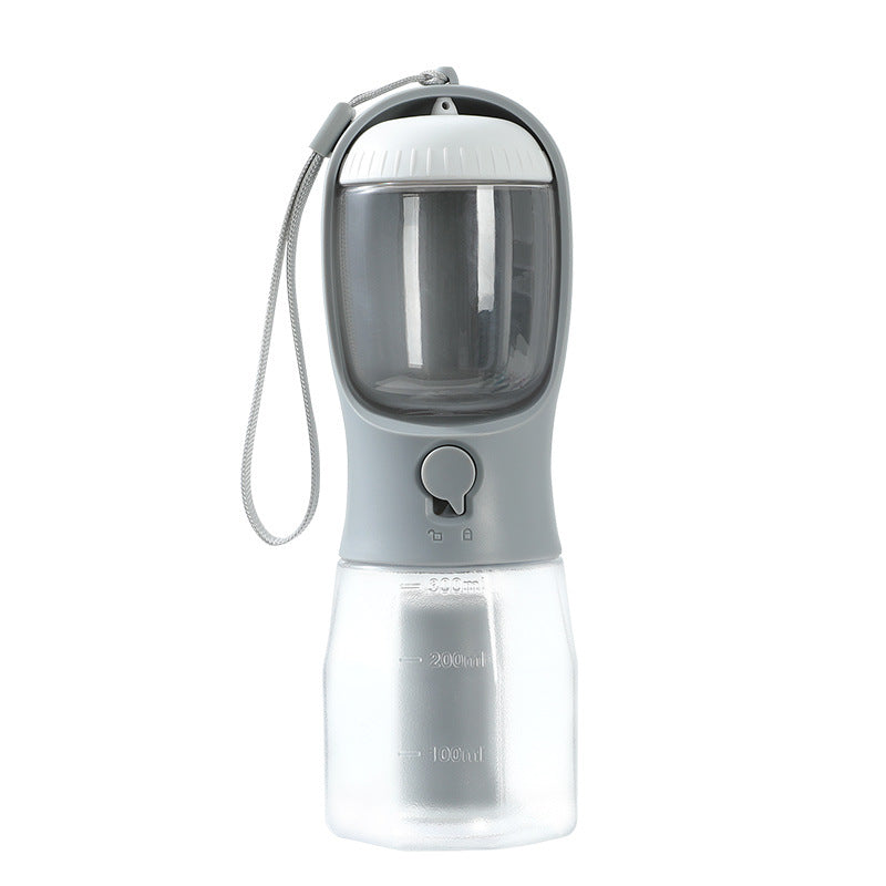 Dog water bottle, food, and garbage bag 3-in-1
