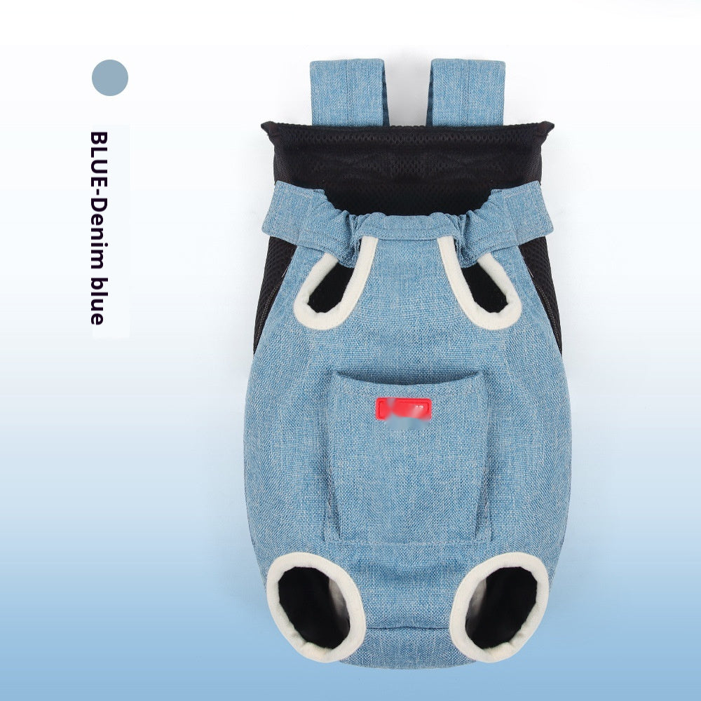 Outdoor cat and dog backpack, open shoulder carry for breathability