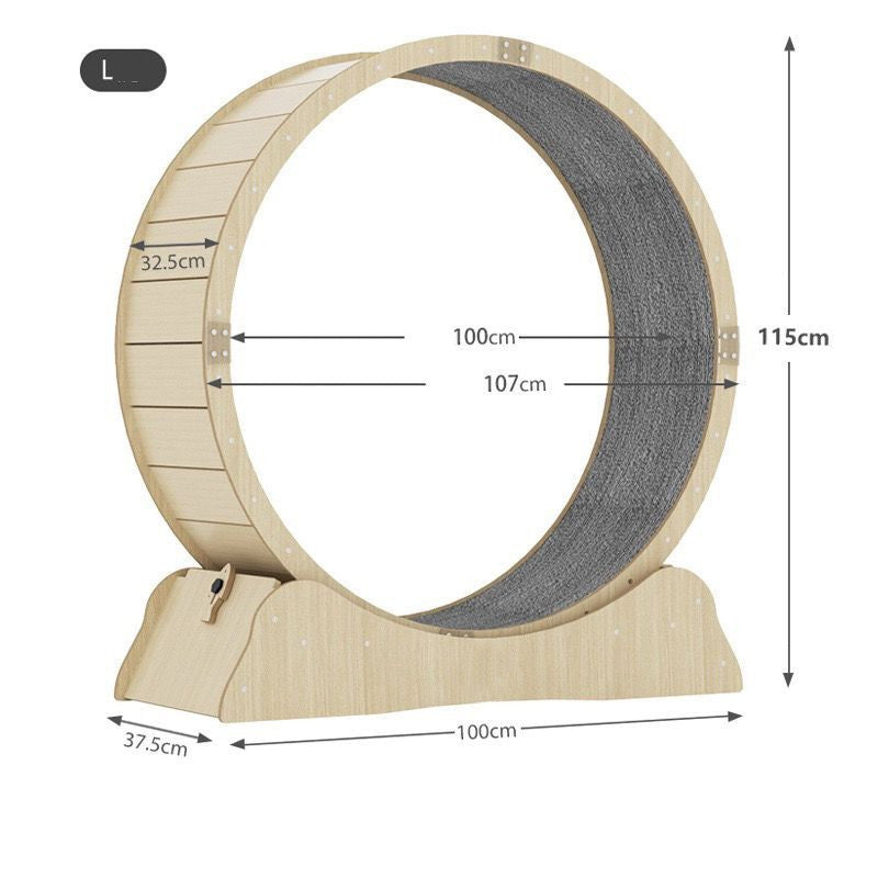 Quiet running wheel toy for cats