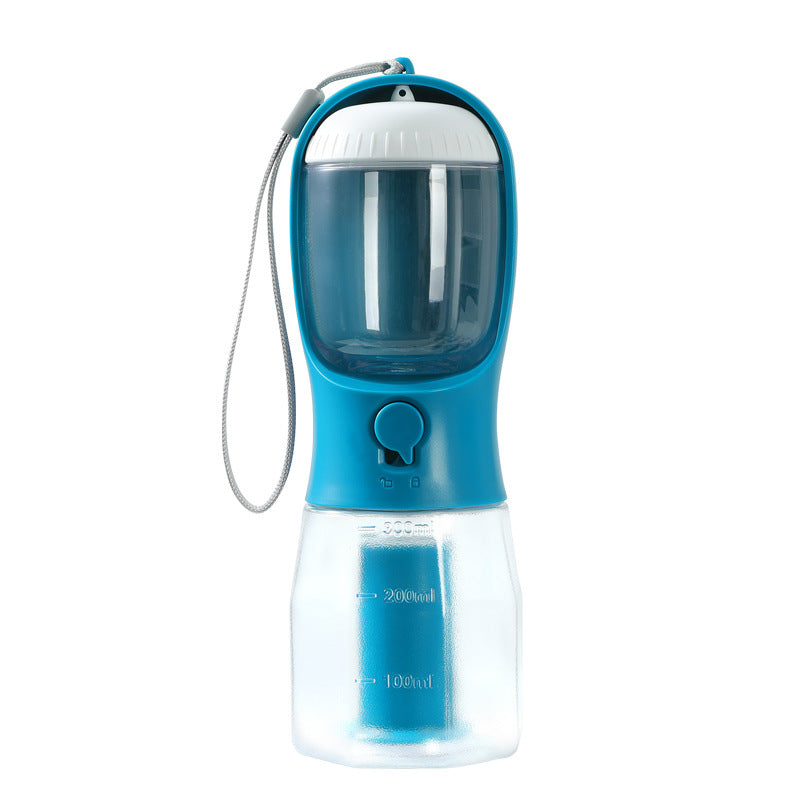 Dog water bottle, food, and garbage bag 3-in-1