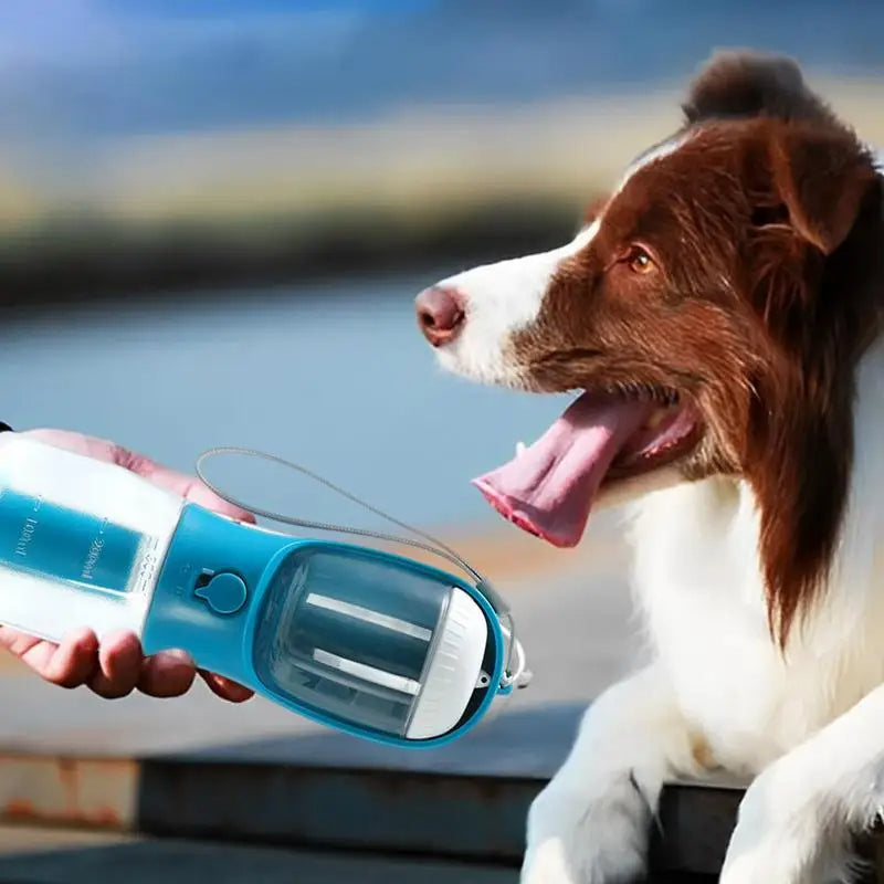 Dog water bottle, food, and garbage bag 3-in-1