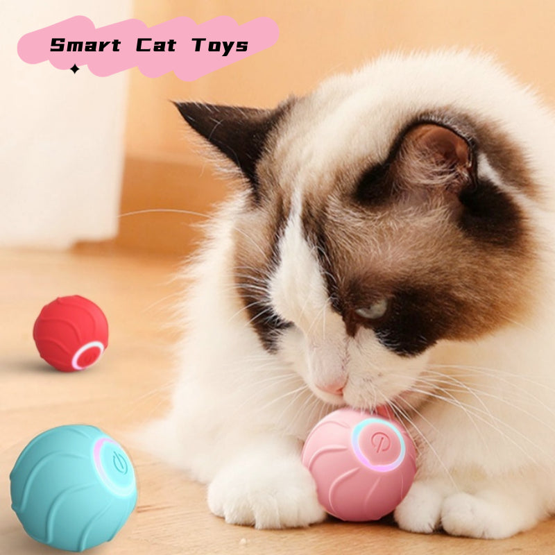Smart cat toy, rolling ball, interactive toy, automatic bouncing ball