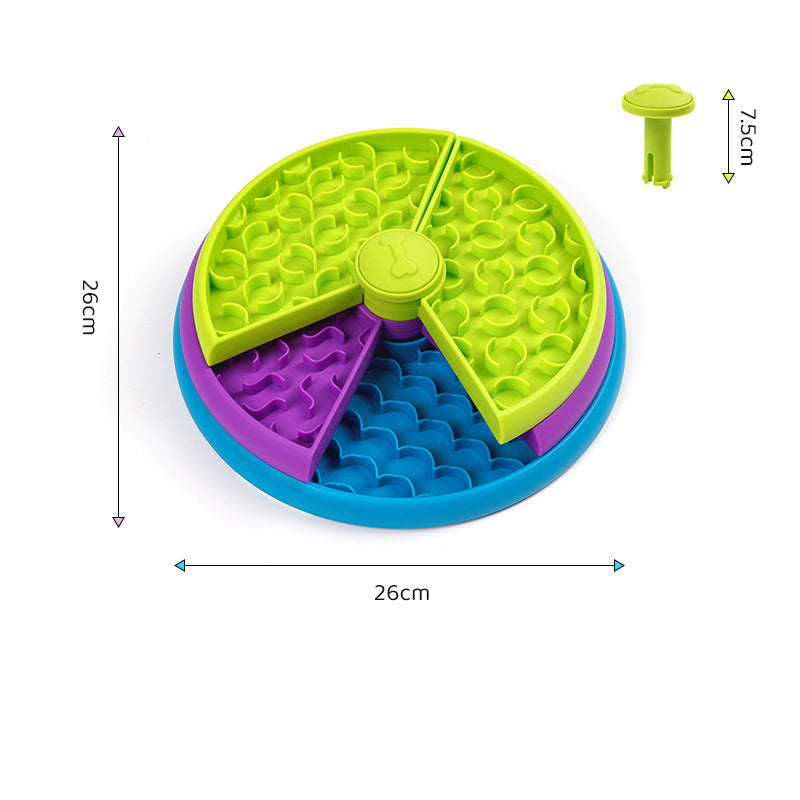 Pet slow food bowl, three-layer anti-choking and anti-slip feeder