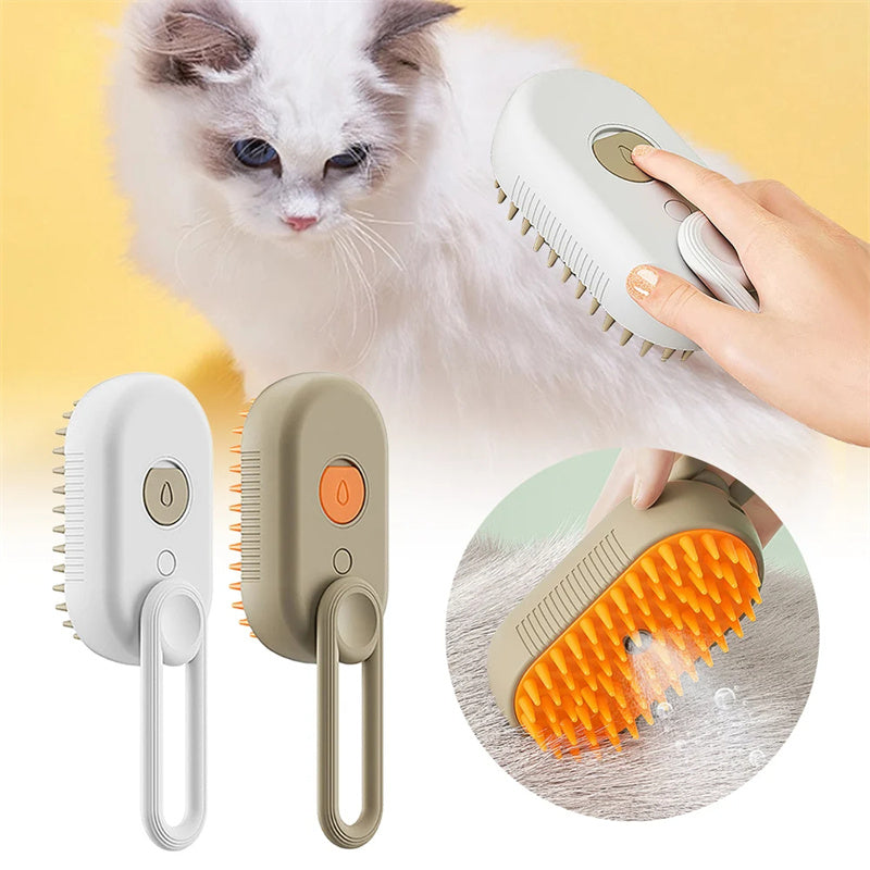 Cat and Dog Steam Brush, 3-in-1 Electric Spray Massage Brush, Pet Grooming Brush