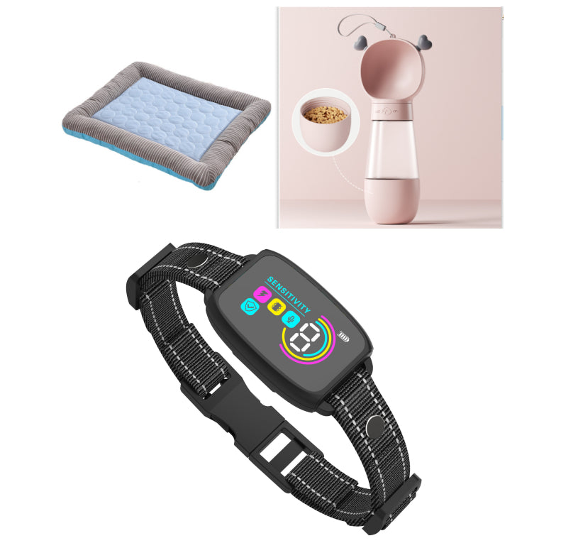 Intelligent automatic anti-barking collar, rechargeable, high-definition digital waterproof.