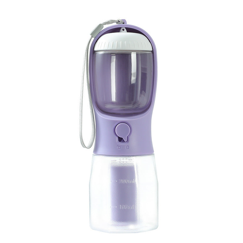 Dog water bottle, food, and garbage bag 3-in-1