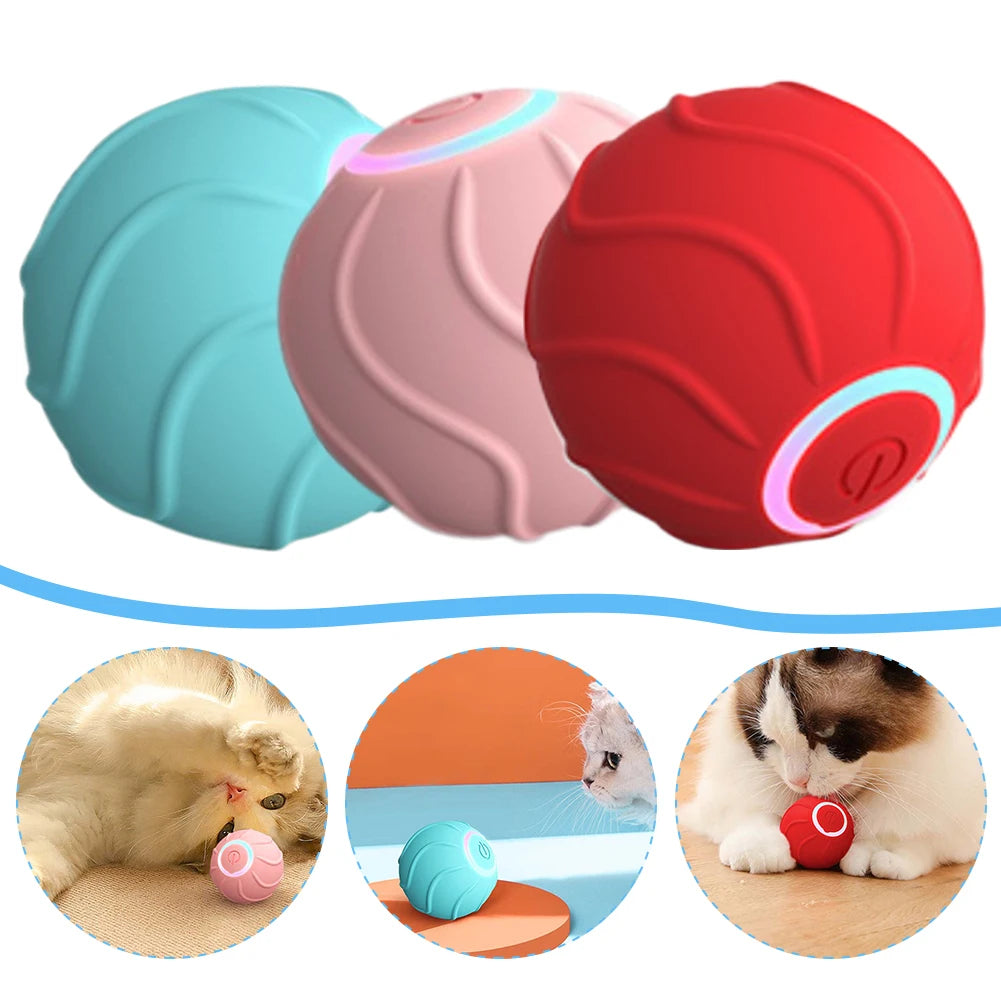 Smart cat toy, rolling ball, interactive toy, automatic bouncing ball
