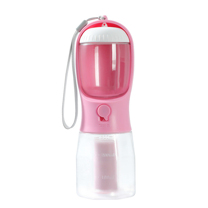 Dog water bottle, food, and garbage bag 3-in-1