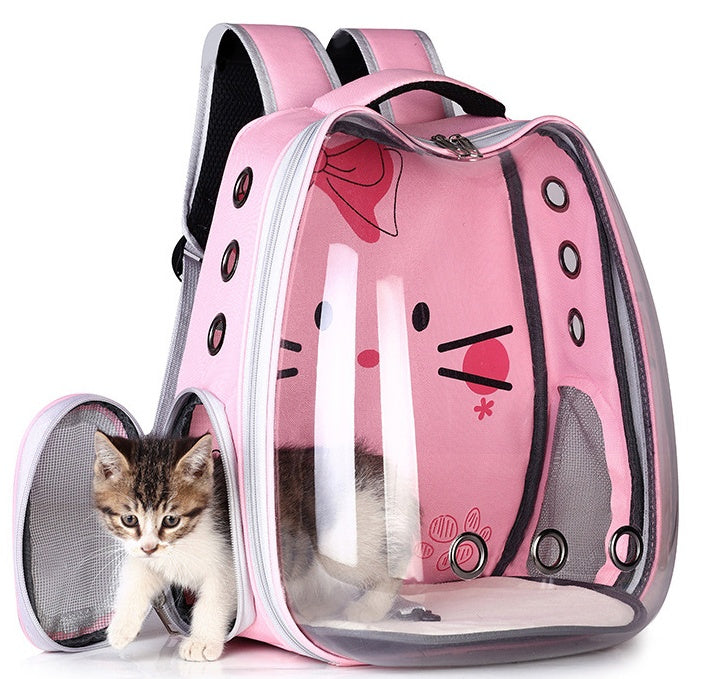 Pet backpack, convenient space bag, breathable shoulder bag...