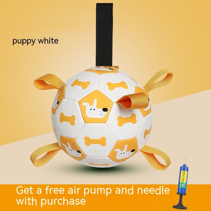 Interactive soccer ball for dogs, outdoor training ball, chewing and teething ball
