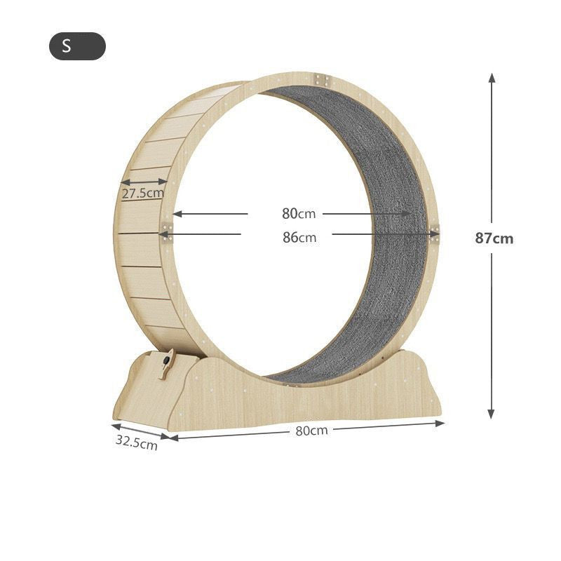 Quiet running wheel toy for cats