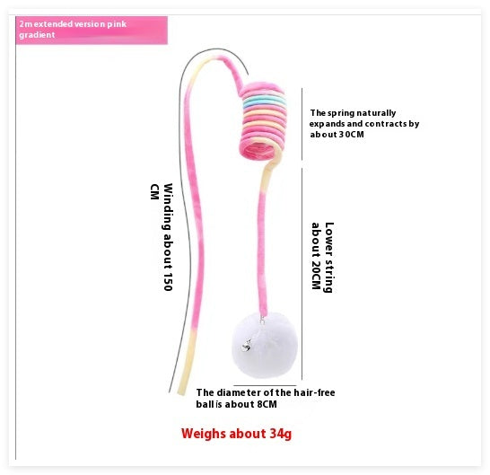 Cat toys, self-closing spring pom-poms, pet supplies, interactive toys